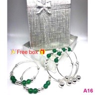 ☃♨卍925 silver Jade 2in1 Bangle for kids (Free Box)