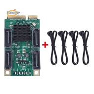【caesarA8】Mini PCI-E SATA 4 Port SATA III 6G Mini PCI Express Controller Card SATA3.0 Mini PCI Expre