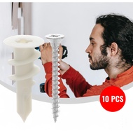 YUE Fischer Self Drilling Drywall Anchor Screws 10 PCS Anti-Rust Galvanized Iron Drywall Screw