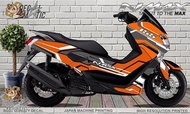 Decal skotlet stiker Full body N Max - Nmax Grafis Orange Simpel