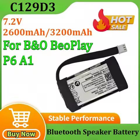 C129D3 Digital Battery For B&O BeoPlay P6 A1 Bluetooth Speaker Battery 7.2V 2600mAh 3200mAh