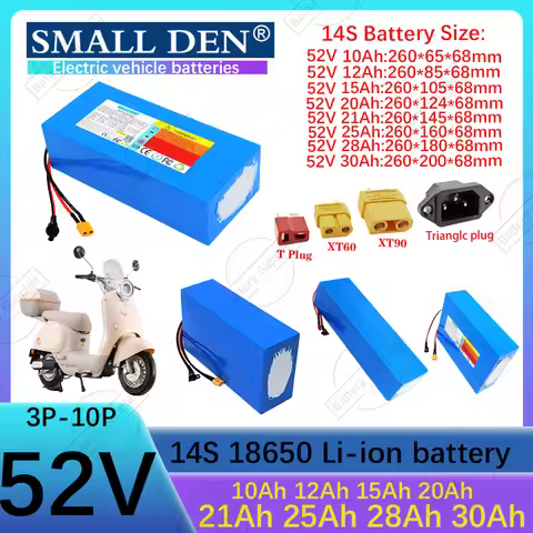 New52V lithium-ion battery 10Ah-12Ah-15Ah-20Ah-21Ah-25Ah-28Ah-30Ah 18650 14S3P-10P For 58.8V Li-ion