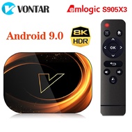 Vhsi VONTAR X3 4GB 32GB 8K กล่องทีวี9กล่อง TV อัจฉริยะ9.0 Amlogic S905X3 Wifi 1080P BT 4K Set Top กล