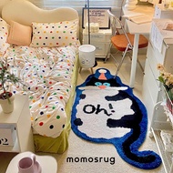 Bedroom Room Carpet Mirror Front Blanket Living Room Anti-slip Sofa Dopamine Cat Feel Carpet Coffee 