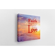 Canvas Wall Art Prints Bible Verses Canvas Print Poster (1 Corinthians 13:13)