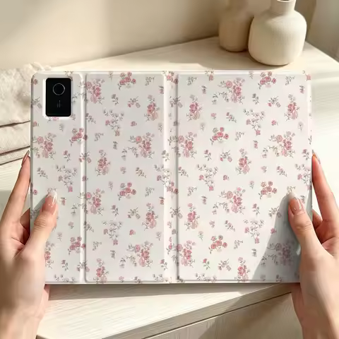 Art Pink Rose Pattern Soft Pen Tray Tablet Case For Lenovo Xiaoxin Lenovo Tab Pad Pro Plus P12 P11 M