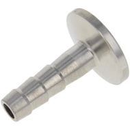 MroMax 304 Stainless Steel KF16 Flange to 10mm Rubber Hose Barb Adapter for Vacuum,Silver Tone 1Pc