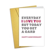 [Coisíní]  Funny Anniversary Card for Him Her, Happy Anniversary Card for Husband Wife Girlfriend Bo