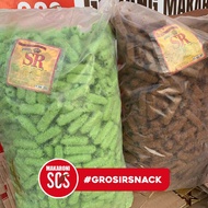 Snack Roll Coklat Pandan 1KG Momo Wafer Roll