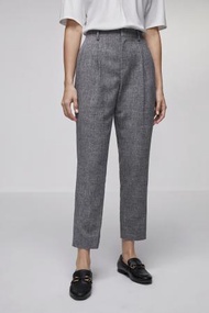 G2000 - 女士 抗菌紋理布料錐形褲 (灰色)