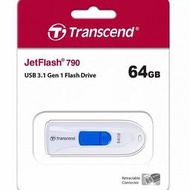 【時雨小舖】創見TRANSCEND 64GB JetFlash 790隨身碟TS64GJF790W(附發票)