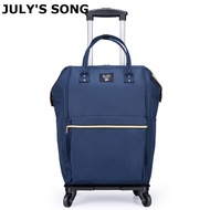 JULY'S SONG Luggage Bag Waterproof Travel Duffle Trolley bag Rolling Suitcase Women Men Travel Bags With Wheel Carry-On bag