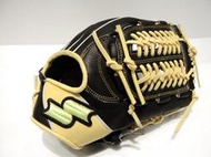 日本品牌 SSK 高級牛皮 全牛皮 棒壘球 野手手套 內野密網檔 黑(DWG4124C) 附贈手套袋