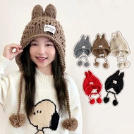 Winter Girl Hat Knitted Hat 2-5 Years Old Red Hat