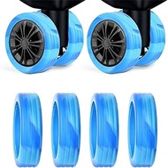 8 pcs Luggage Compartment Wheel Protection Cover Luggage Wheel Covers Suitcase Wheel Covers Luggage Wheel Protectors Wheel Covers for Luggage Anti Scratch Luggage Cover (Blue), Blue, Soft