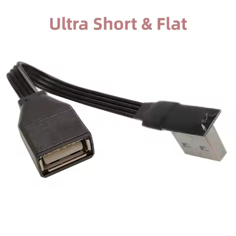 Ultra short and ultra-thin USB data cable, hidden flat cable, USB2.0 male to female extension cable 