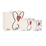 Cute Rabbit Paper Bag Fancy Pattern for Business, Heavy Duty Paper Bag for Gift Packing Nice Color f