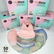 1 Box 50 Pcs Masker Ducbill Warna Warni - Masker Rainbow 3Ply - READY STOCK