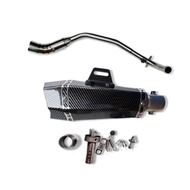 คอท่อ Kawasaki KSR วัสดุแสตนเลสเกรด304 + ปลายท่อ AK Shorty V2 ฟรีจุกลดเสียง มีสีให้เลือก