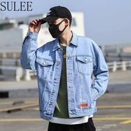 SULEE Mens Denim Jackets Loose Casual Classic Retro Jean Coats jacket for men Fashion jaket lelaki s