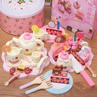 Todds & Kids Toys by JKP Toys ของเล่นไม้เสริมพัฒนาการ ชุดเค้กไม้ 8 ชิ้น พร้อมเที่ยนเเละของเเต่งหน้าเ