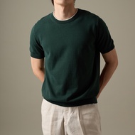 TWENTYSECOND เสื้อยืดแขนสั้นผ้า Knit รุ่น Carson Knit Cotton Tee - เขียว / Green