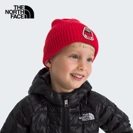 THE NORTH FACE KIDS TNF LOGO BOX CUFFED BEANIE - TNF RED/NUPTSE BEAR PAT หมวกบีนนี่  เด็ก