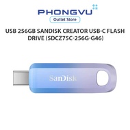 USB 256GB Sandisk Creator USB-C Flash Drive (SDCZ75C-256G-G46) -
