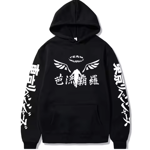 Anime Gambar Valhalla Tokyo Revengers Logo Hoodies Sweatshirt Men Women Sportswear Tokyo Revengers C
