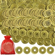 Coopay 300 Pieces Chinese Coins New Year Feng Shui Coins Good Luck Fortune I-Ching Ornament with 6 A