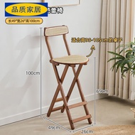 ST-🚤Eco Ikea【Official direct sales】High Chair Foldable High Stool Cafe Cashier Counter Bar Backrest Chair Home 0FBW