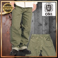 ONI Denim Super Wide Tapered 18oz Olive Denim ONI-822OLD [Direct from Japan]