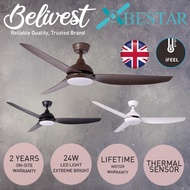 (EXTREME BRIGHT 24W LED LIGHT) BESTAR STAR 3 DC Ceiling Fan - 36/46/56 inch - Mocca/White/Black  - WITH/WITHOUT LED