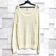 Beige Diamond Cutout Top