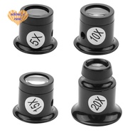 [selena_crane]4PCS Loupe Eyeglass Magnifiers Set 5X 10X 15X 20X Watch Repair Loupe Magnifier Set Mag