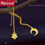 Maxlove Jewelry 2022 Hot Sale Korean Style Pure Gold 916 Original Original Malaysia Earring for Women Classical Temperament Ancient Method Earing Set for Girls Birthday Gift for Women Subang Emas Perempuan Viral Murah Anting Emas 916 Subang Emas Korea 耳环