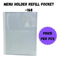 EMI-FILE A4 Clear Case Menu Holder PVC and Refill Pocket/Restaurant Menu/Office Catalogue 168 169