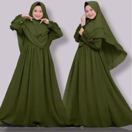 [New Syari Kids] Aisyah Kids Gamis Anak Syari Bahan Moscrepe/Syari