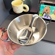 410 Korean Style Stainless Steel Bowl Household Snack Bowl Yogurt Bowl Milk Pot Instant Noodle Pot D