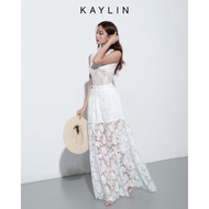 KAYLIN Faye Skirt 2-layer floral snow Skirt made of floral mesh fabric, gentle style Summer Collecti