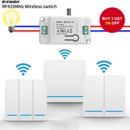 RF 433mhz Smart Switch, Wireless Switch, Wall Switch, Remote Control Switch  RF Suis Pintar 433mhz S
