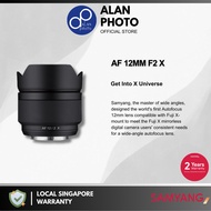 Samyang AF 12mm F2 X Lens for Fujifilm X-T5 X-S20 X-S10 X-T30 II X-Pro 3 | Samyang Singapore Warranty