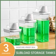 Multi-purpose With Label Refillable Laundry Detergent Dispenser Empty Tank 1100/1800/2300Ml For Food Storage Bucket Home Kitchen Supplies