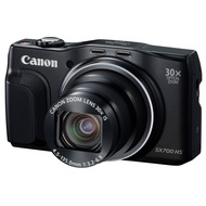 【Excellent】 Canon PowerShot SX700 HS Digital Camera, Black, 30x Optical Zoom, PSSX700HS(BK)