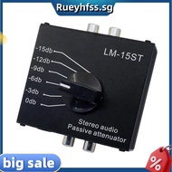 3.5mm 6.35mm  Interface Stereo Audio Passive Attenuator for Six Switch Modes-0db-3db-6db-9db-12db-15