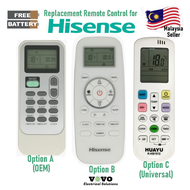 Original Hisense Air Cond Remote Control [FOC Battery] DG11L1-01 / OEM DG11J1-01