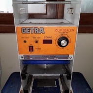 Cup Sealer Getra ET-D8S Bekas/Second Putih - Mesin Press Gelas Plastik