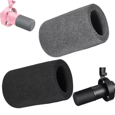 1pcs Windproof Mic Windscreen Cover Flocked Sponge Foam Windproof Pop Filter Cover Microphone Cover