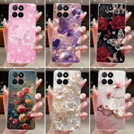 For Honor X5b Plus GFY-LX2 x5bplus GFY-LX2P Casing Flower butterfly Pattern Soft Silicone TPU Jelly 