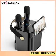 Broadfashion new！S882 Karaoke Machine With Dual Microphones Change Voice Functions Portable Speaker Subwoofer TF Card U Disk Player For Party Meeting